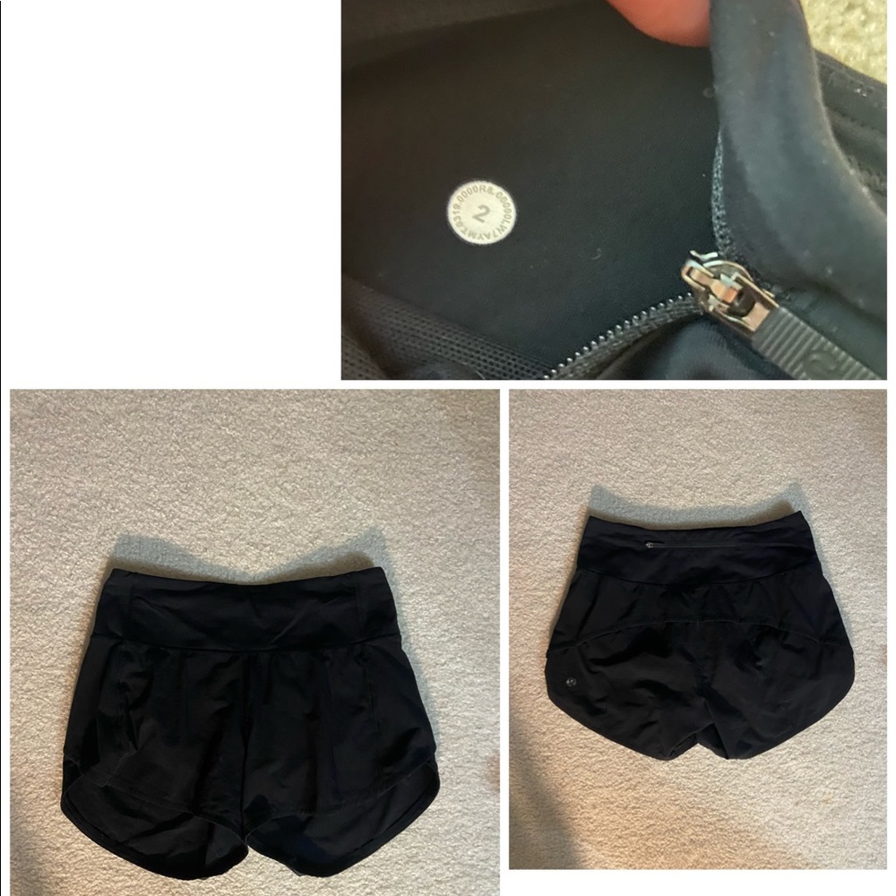 Lululemon size 2 tall black hotty hot shorts